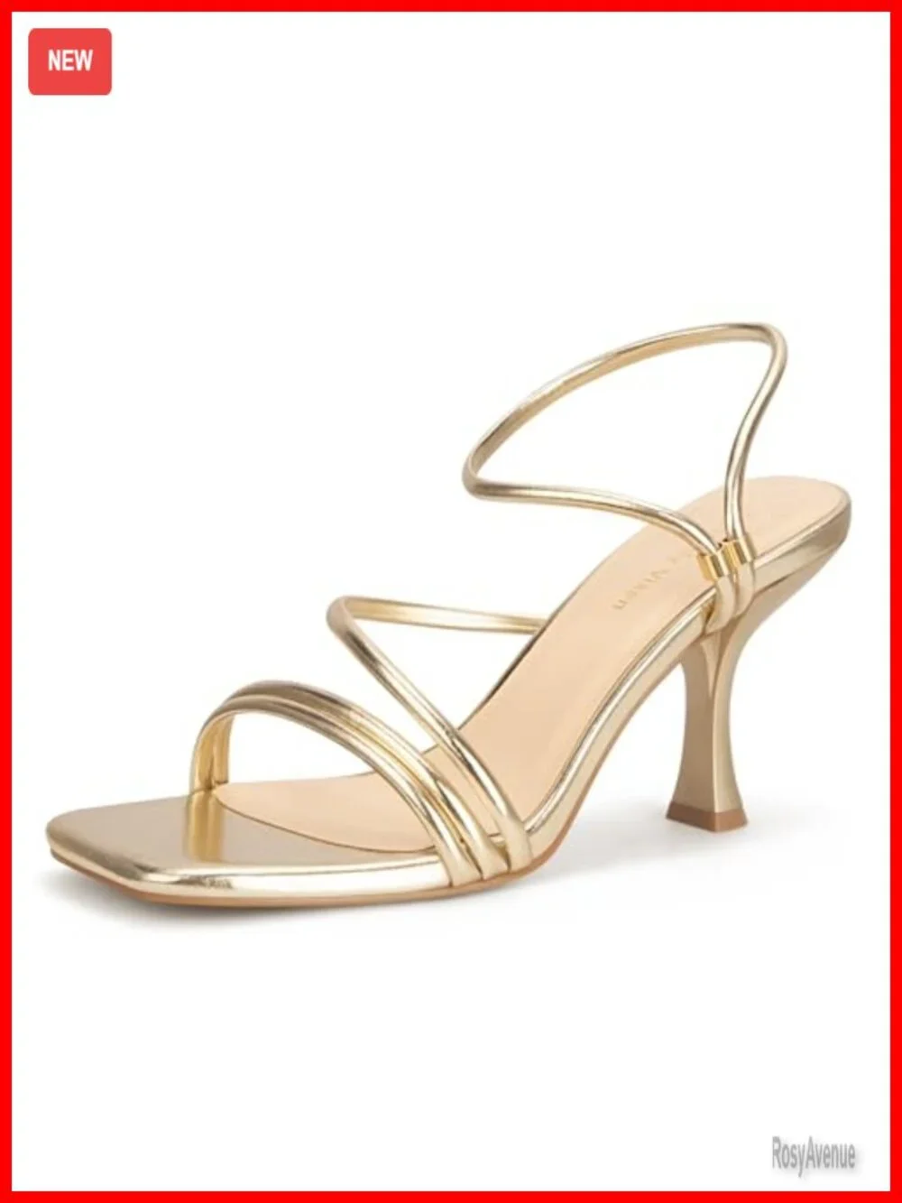 Strappy Kitten Heels Square Open Toe Sandals Party Wedding Shoes